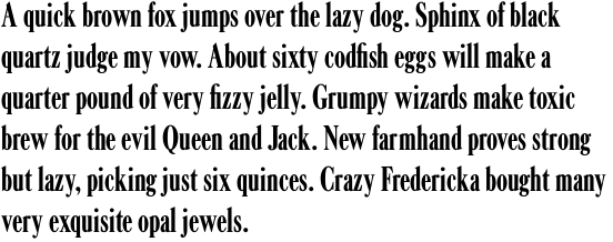 Caslon Extra Condensed Bold OT