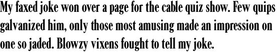 Caslon Extra Condensed Bold OT
