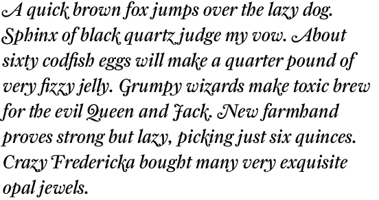 Farnham Display Italic Swash Alternate OT