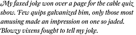 Farnham Display Italic Swash Alternate OT