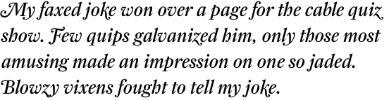 Farnham Display Italic Swash OT