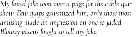 Village Italic Titling OT