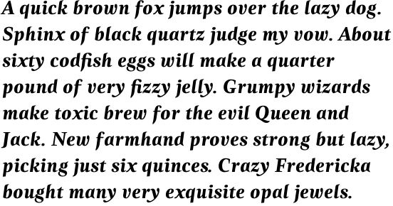 Zingha Bold Italic OT