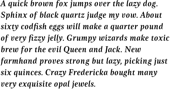 Zingha Medium Italic OT