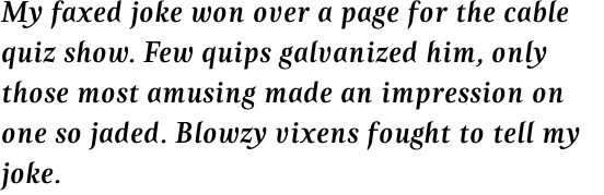 Zingha Medium Italic OT