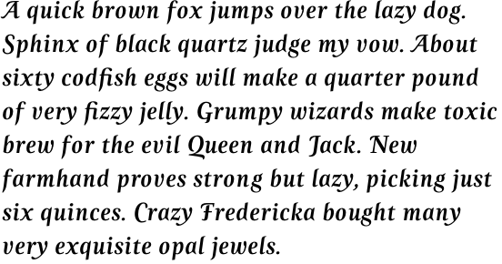 Zingha Medium Italic Swash OT