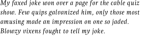 Zingha Regular Italic OT