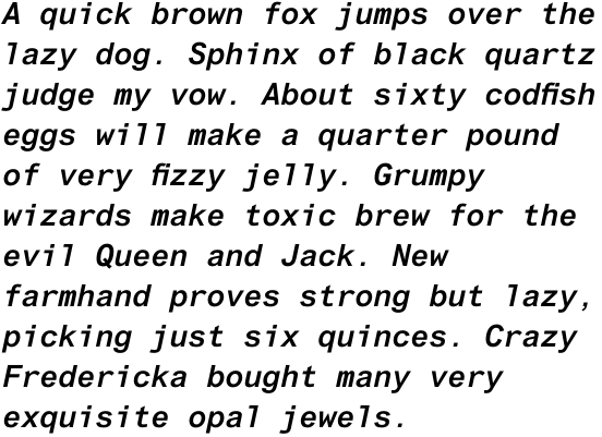Arial Mono Pro Bold Oblique