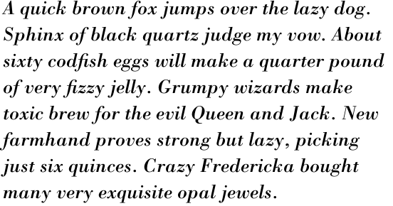 Bodoni Pro Italic