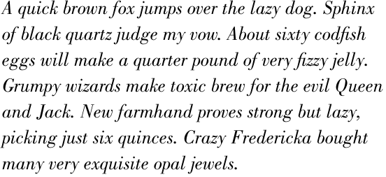 Bodoni Pro Book Italic