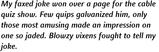 Finnegan Pro Medium Italic