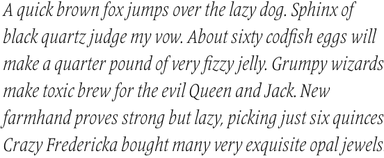 Frutiger Serif Pro Condensed Light Italic