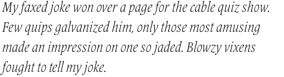 Frutiger Serif Pro Condensed Light Italic