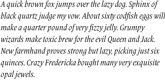 Frutiger Serif Pro Condensed Italic