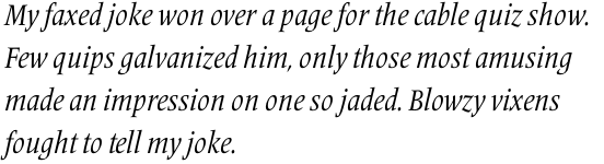 Frutiger Serif Pro Condensed Italic