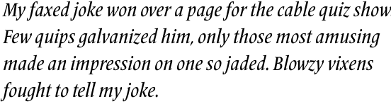 Frutiger Serif Pro Condensed Medium Italic