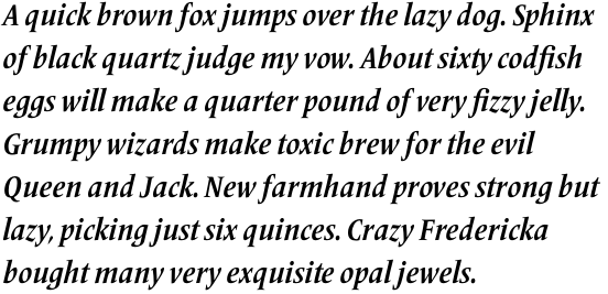 Frutiger Serif Pro Condensed Bold Italic