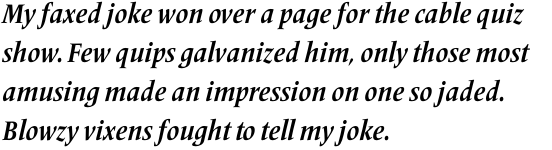 Frutiger Serif Pro Condensed Bold Italic