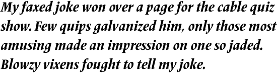 Frutiger Serif Pro Condensed Heavy Italic