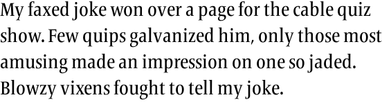 Frutiger Serif Pro Condensed Medium