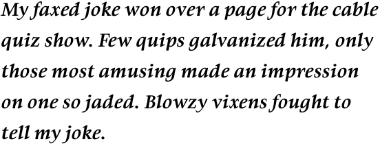 Givens Antiqua Pro Bold Italic