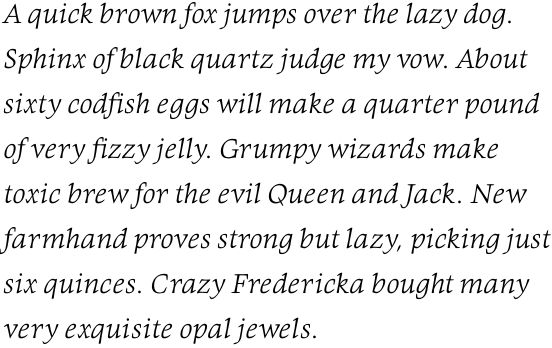 Givens Antiqua Pro Light Italic