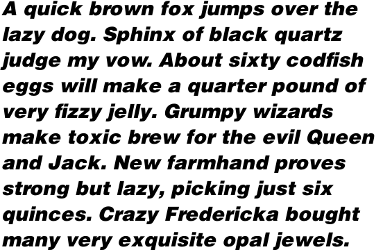 Helvetica Pro Black Oblique