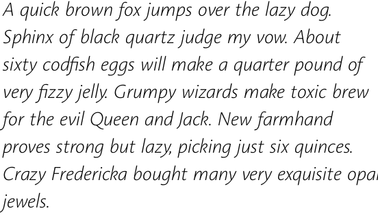 Aroma No. 2 Pro Extra Light Italic