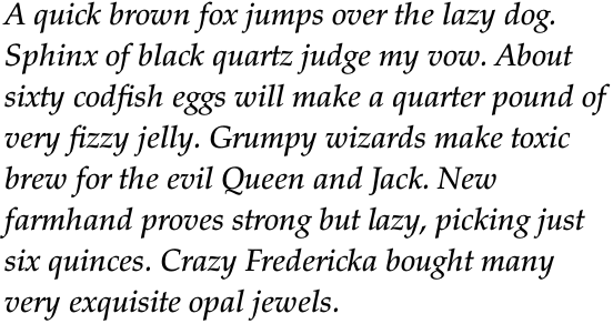 Palatino Pro Medium Italic