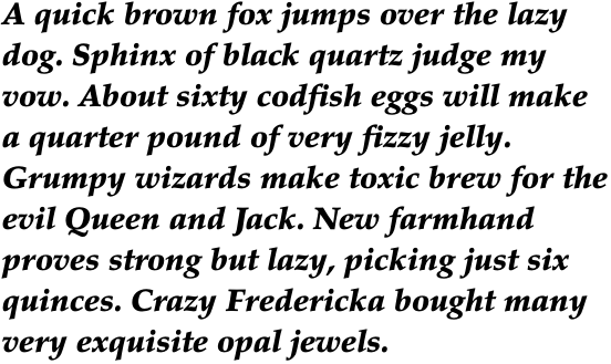 Palatino Pro Black Italic