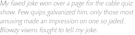 Palatino Sans Pro Ultra Light Italic