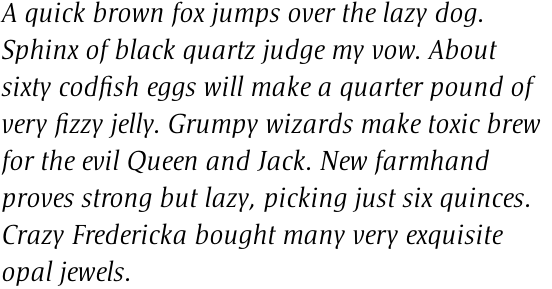 Satero Serif Pro Light Italic