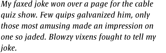 Satero Serif Pro Italic