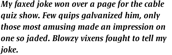 Satero Serif Pro Medium Italic