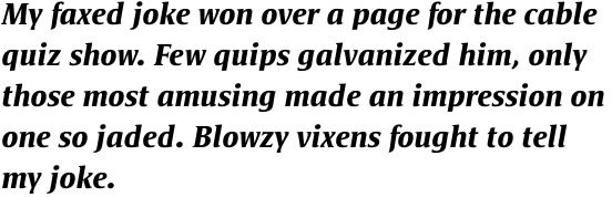 Satero Serif Pro Bold Italic
