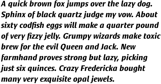 Satero Sans Pro Bold Italic