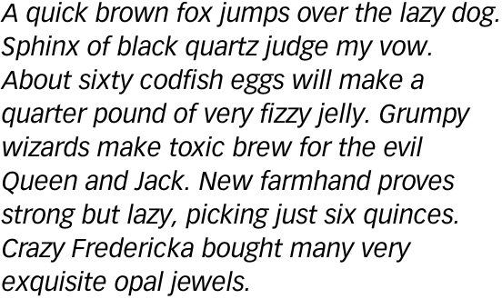 Vectora Pro 56 Italic