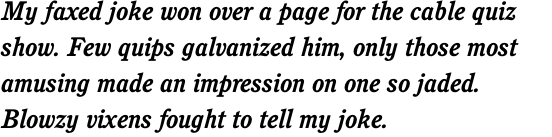 ITC Cushing Bold Italic OT