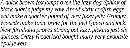 Keule Semi Serif Regular Italic OT