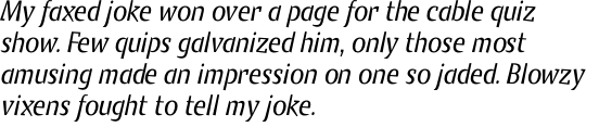 Keule Semi Serif Regular Italic OT