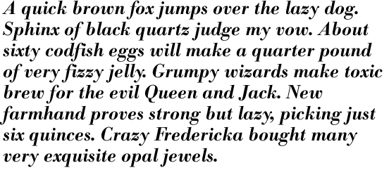 Bodoni No. 1 SB Medium Italic OT