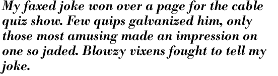 Bodoni No. 1 SB Medium Italic OT