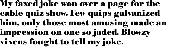 Bodoni No. 1 SB Bold OT
