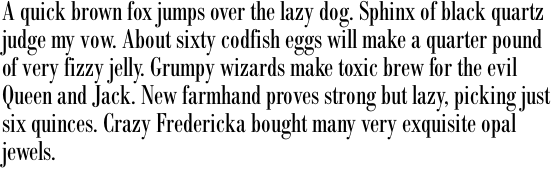 Bodoni No. 1 SB Condensed OT