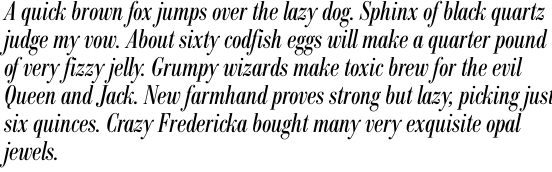 Bodoni No. 1 SB Condensed Italic OT