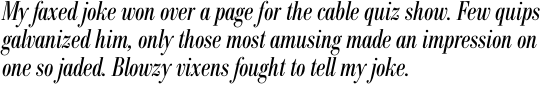 Bodoni No. 1 SB Condensed Italic OT