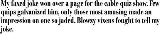 Bodoni No. 1 SB Medium Condensed OT