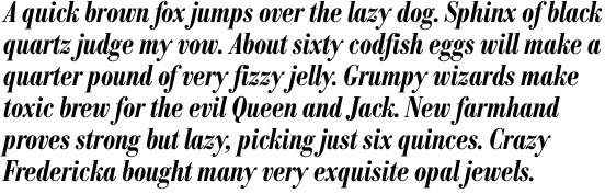 Bodoni No. 1 SB Medium Condensed Italic OT