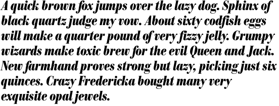 Bodoni No. 1 SB Bold Condensed Italic OT