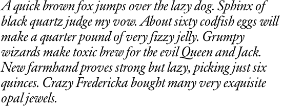 Garamond No. 2 SB Italic OT